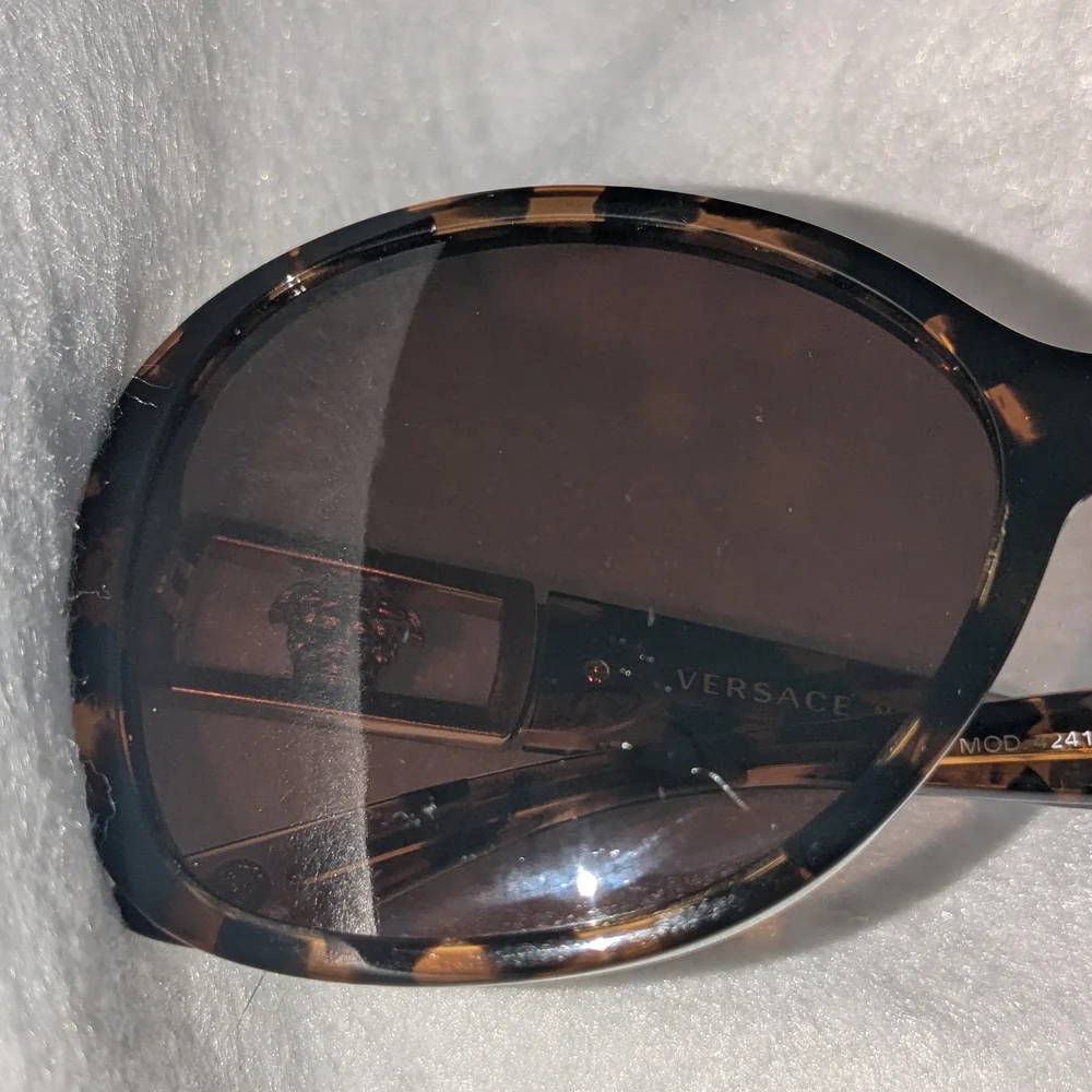 Versace Amber Havana Brown Shade Lens Tortoise Sunglasses VE4241B 998/73 Womens